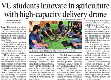VU students innovate in agriculture with high-capacity delivery drones