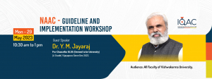 Web Banner for the IQAC NAAC Guidance Workshop