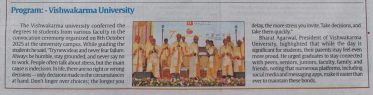 Vishwakarma University Program